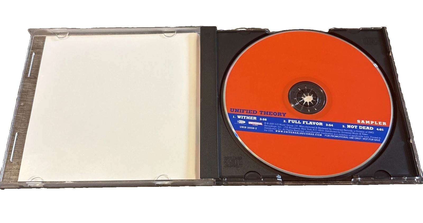 Unified Theory Sampler (3 Songs) Very Good RARE