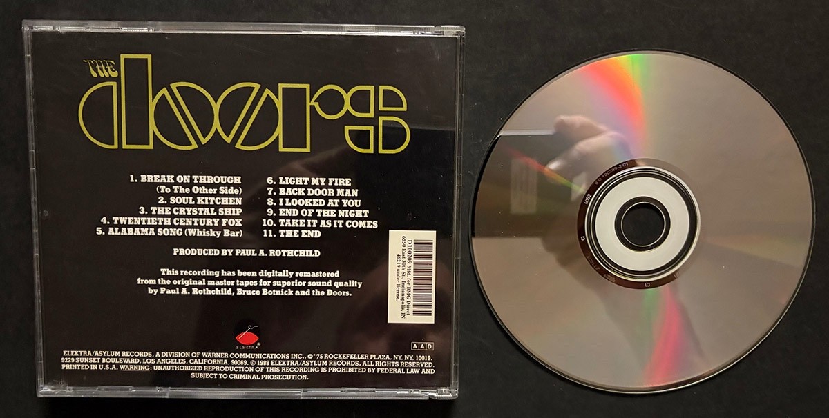 THE DOORS - Self Titled CD 1988 Elektra Remastered 74007-2