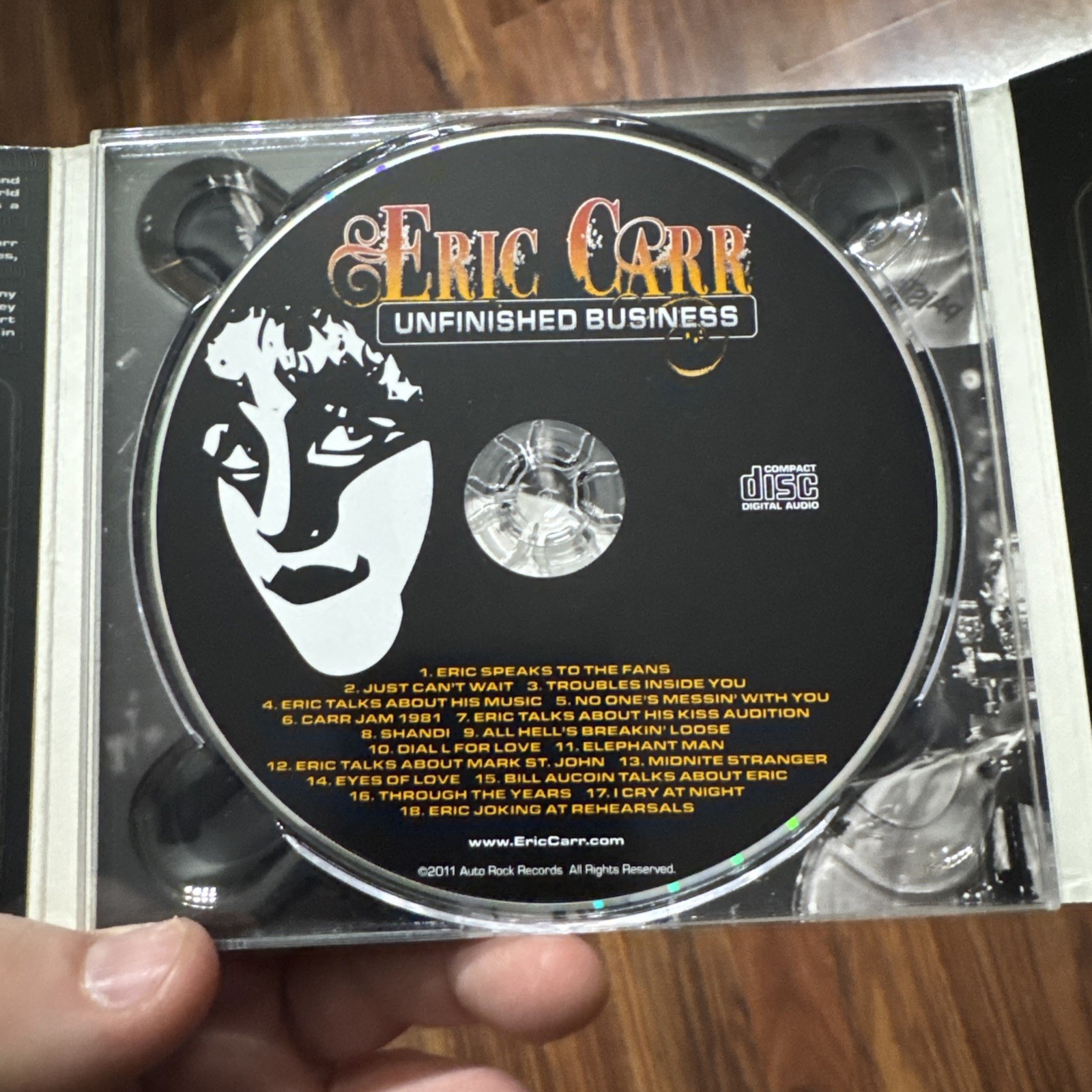 ERIC CARR Unfinished Business CD 2011 RARE KISS OOP Bruce Kulick DIGI