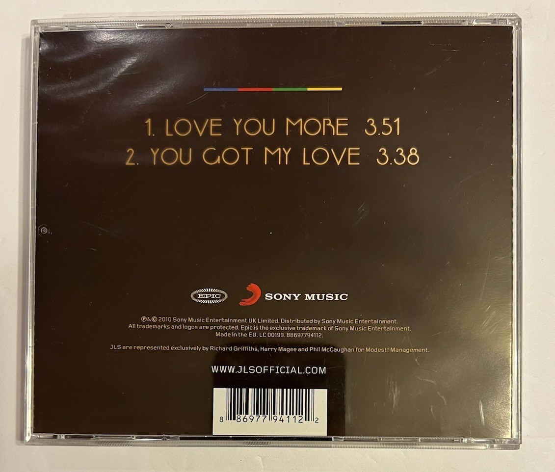 JLS-Love You More & You Got My Love (Epic/Sony CD Single)-Like New