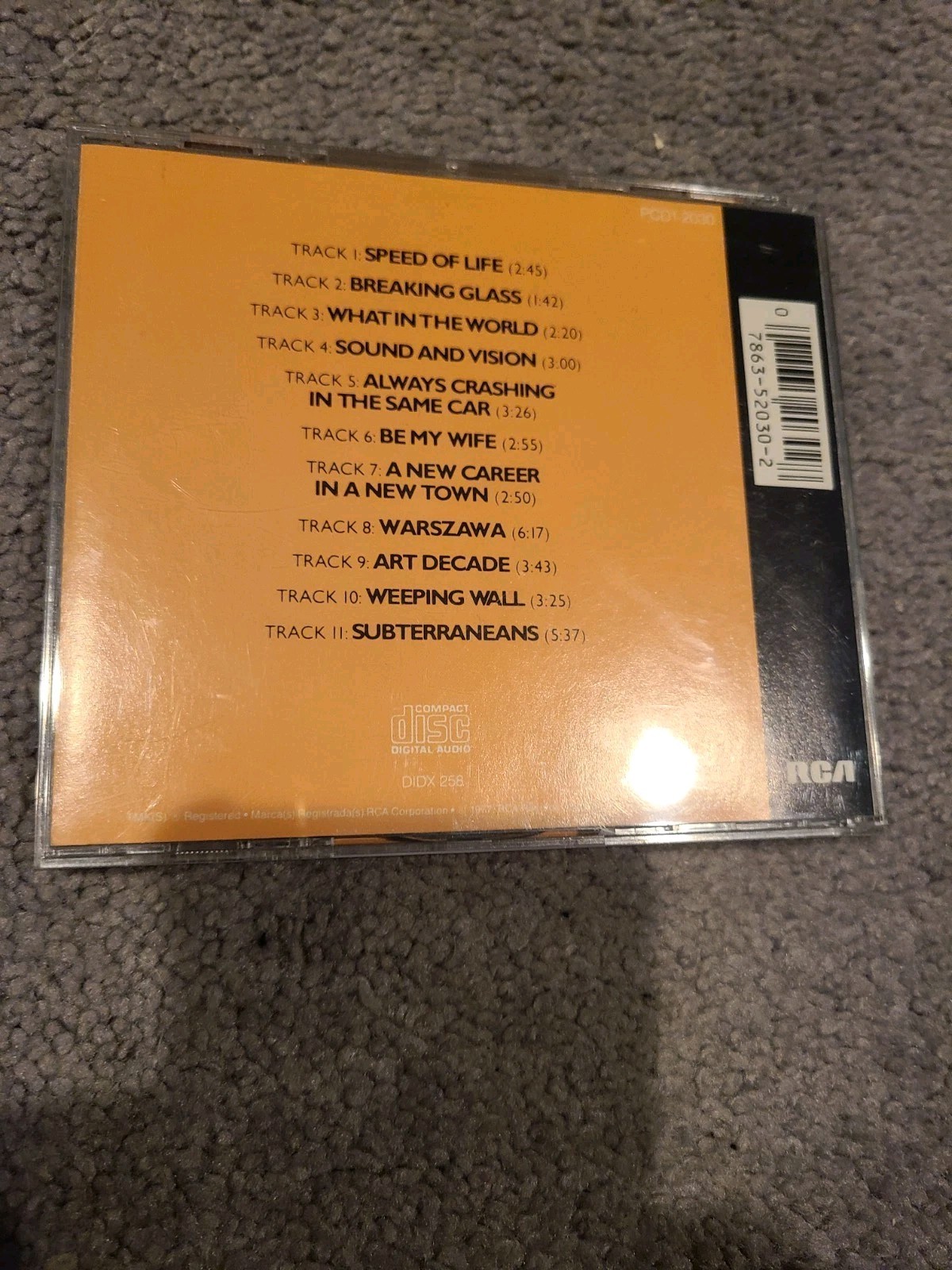 David Bowie Low RCA CD Japan For USA Early Release Free Shipping 1977