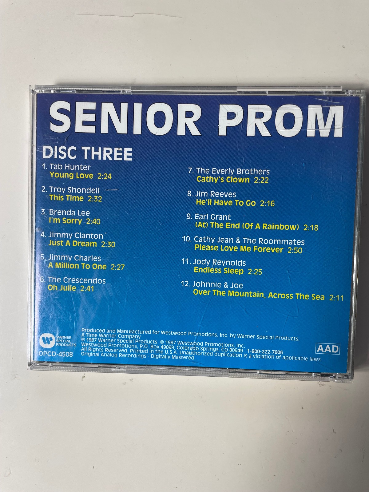 Senior Prom Disc 3 Audio CD OPCD-4508 Reissue VG
