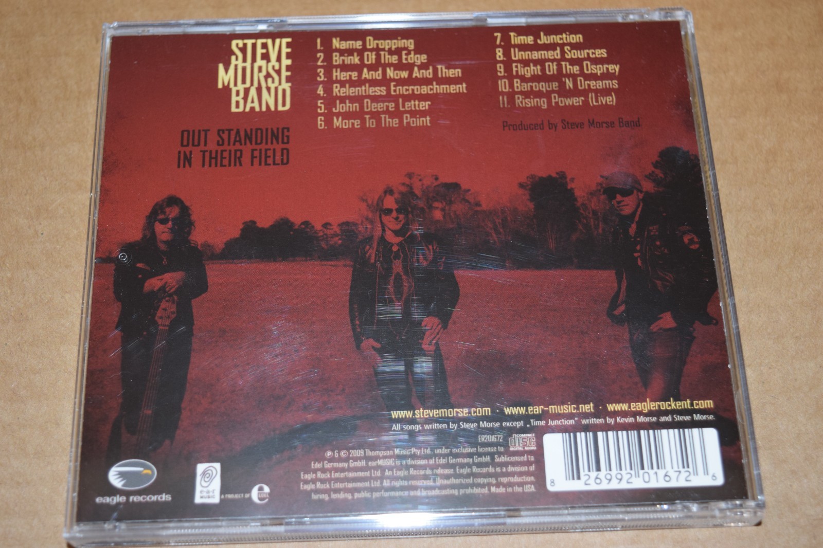 Steve Morse Band (CD, 2009 - Eagle Records #ER201672) Jazz Fusion EX/EX