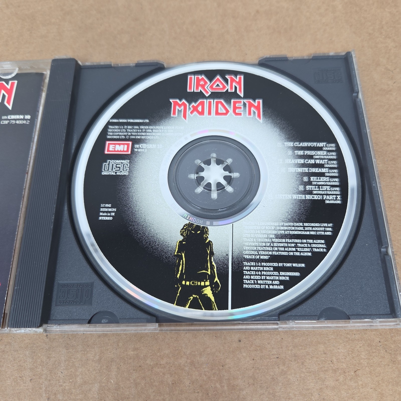 Iron Maiden "The Clairvoyant/The Prisoner/Heaven Can Wait" (CD, 1988) Very Rare