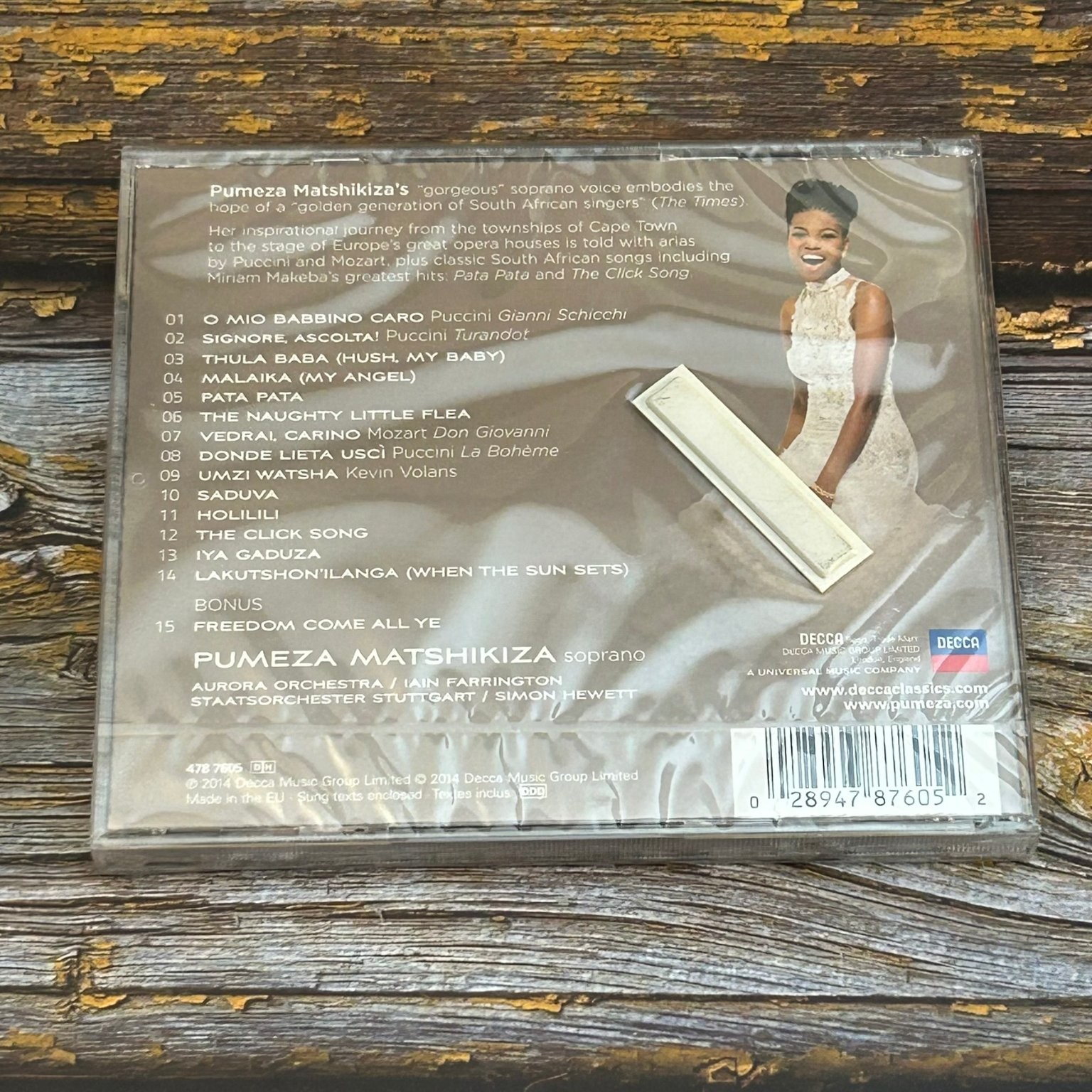 Pumeza Matshikiza – Voice of Hope CD 2014 Classical Opera DECCA Sealed