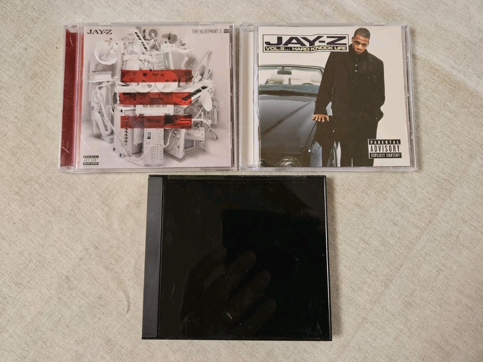 Jay-Z 3CD Lot / Blueprint 3 / VOL 2 HARD KNOCK LIFE/BLACK ALBUM-VG+
