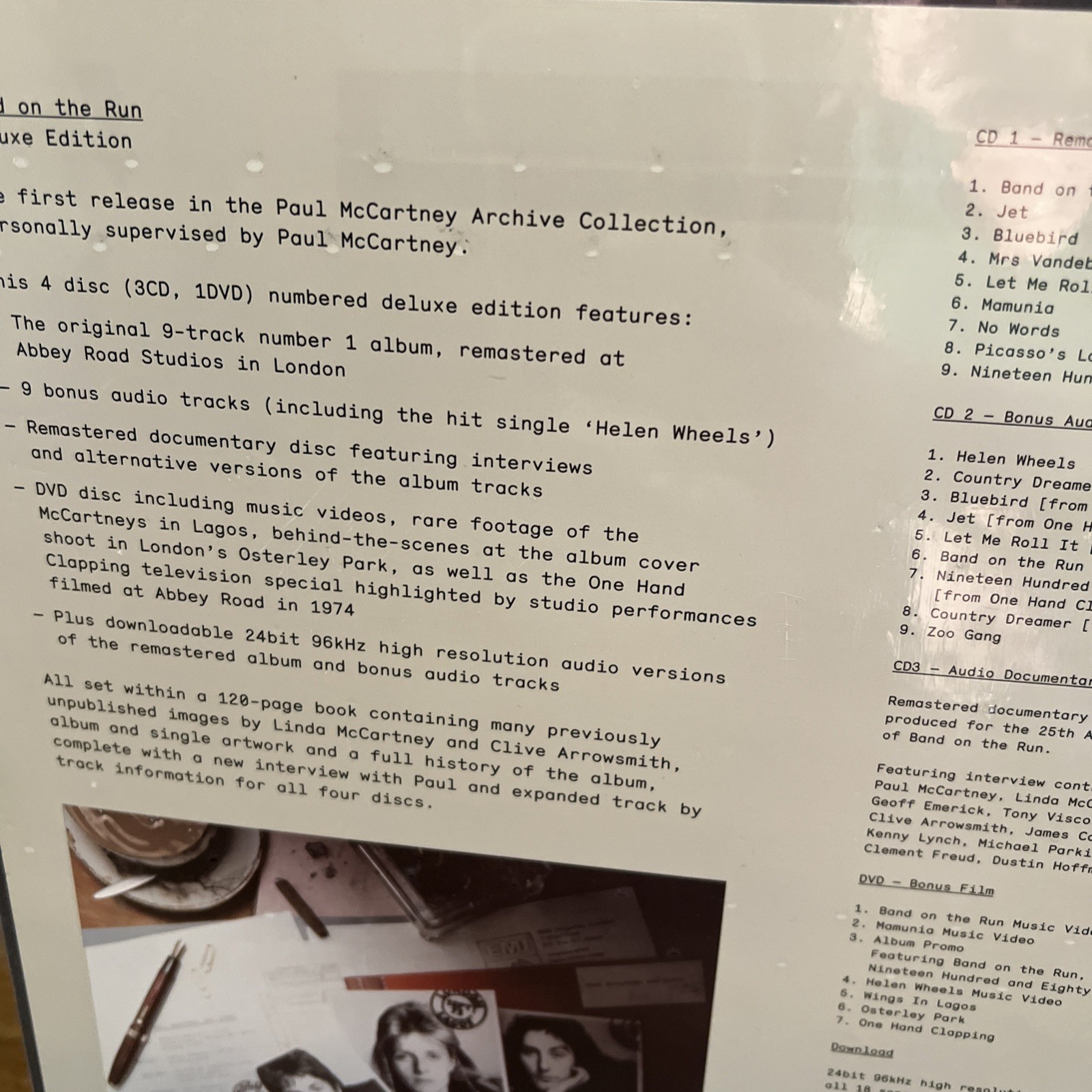 Paul McCartney Wings "Band On The Run" Archive Collection Deluxe Box Sealed Numb