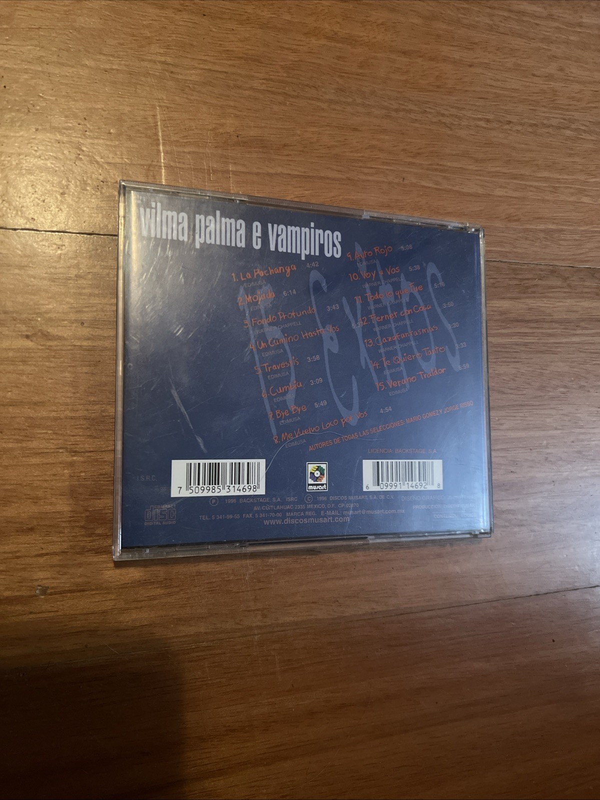Vilma Palma E Vampiros 15 Exitos CD 1996 Musart Import Mexico Argentina