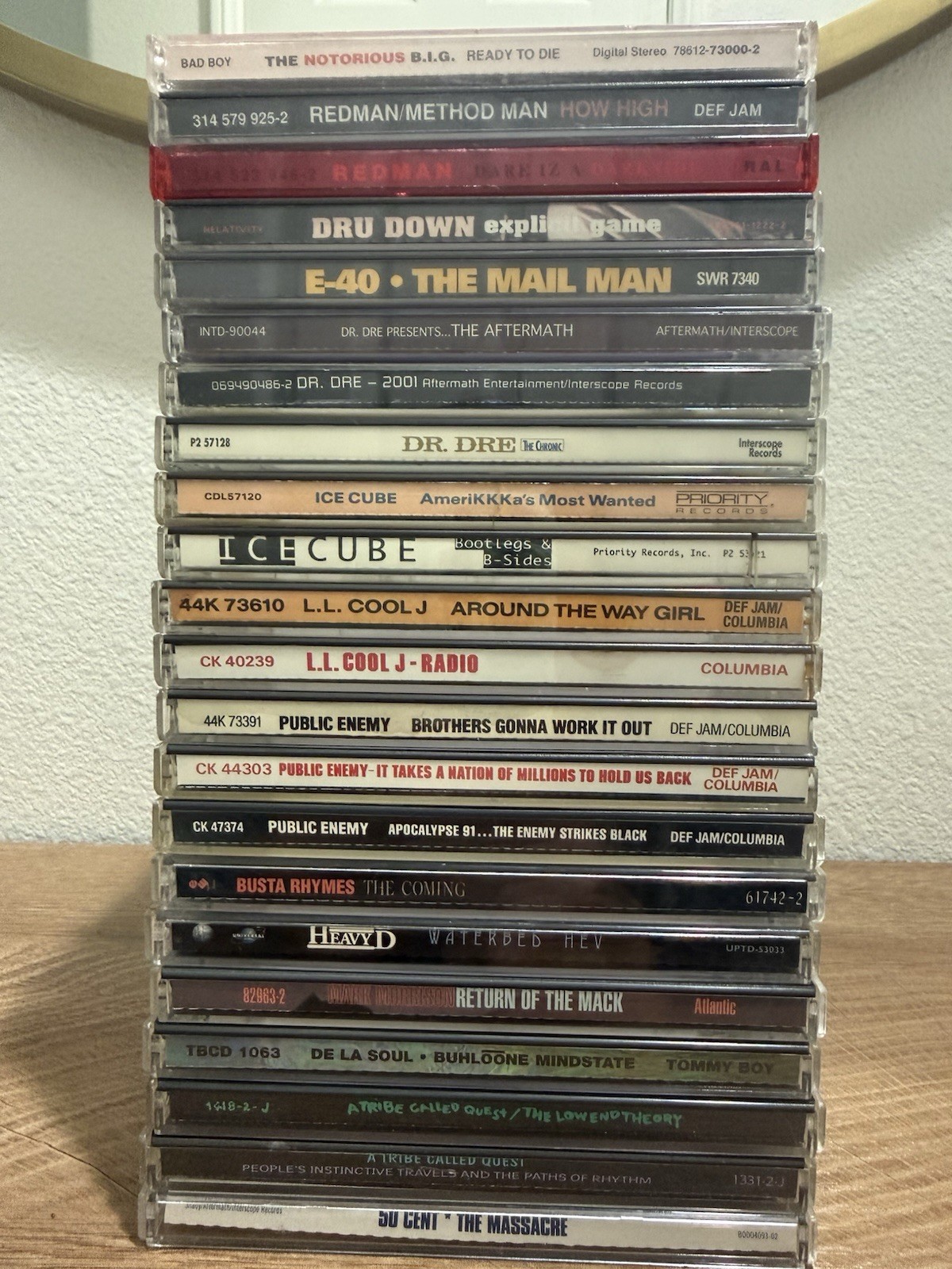 22 CD 90s Hip-Hop Rap Lot Biggie Dr Dre Ice Cube Public Enemy Tribe E40 Dru Down