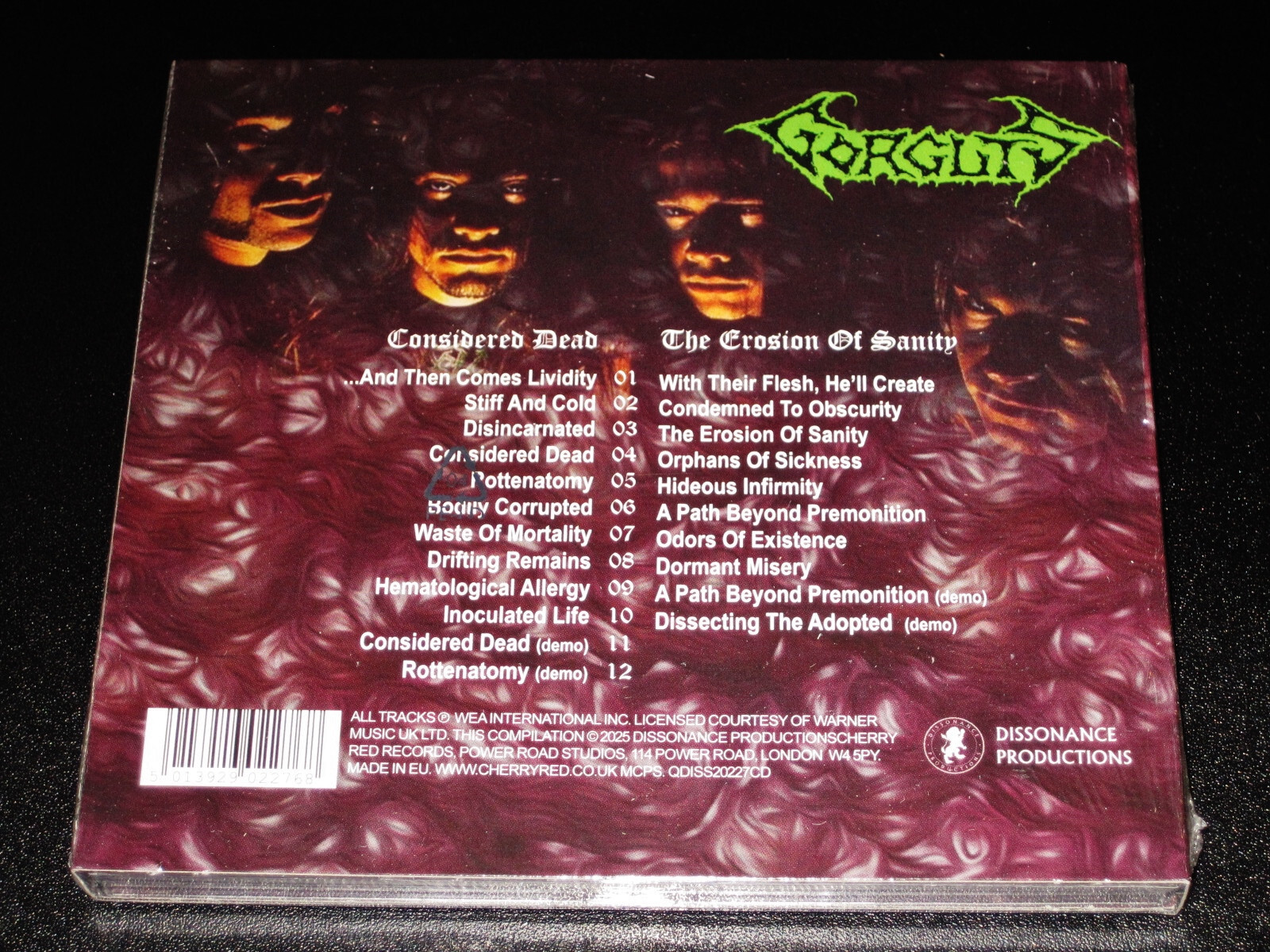 Gorguts: Considered Dead / The Erosion Of Sanity 2 CD Set 2025 UK Digipak NEW