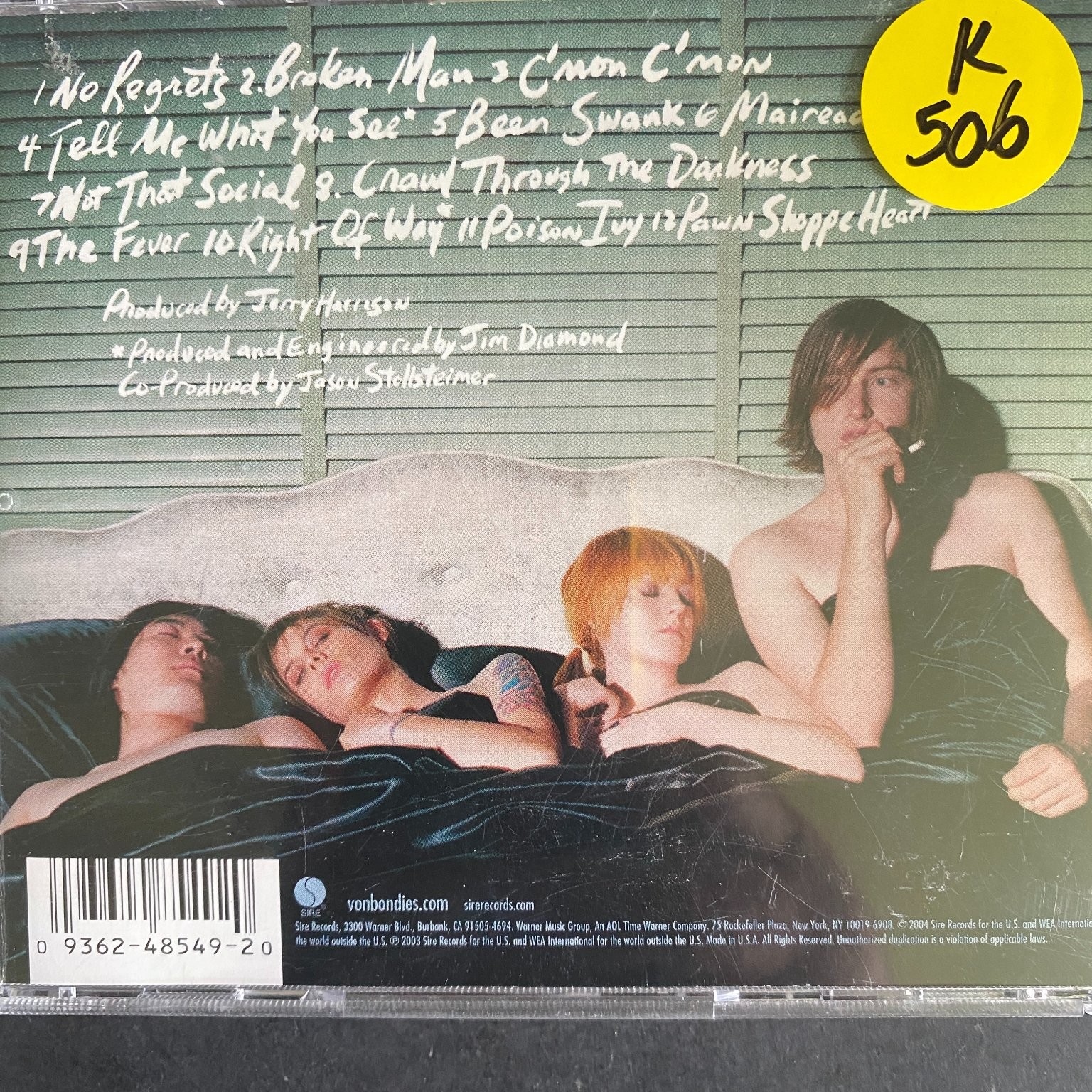 The Von Bondies – Pawn Shoppe Heart CD 2004 Garage Rock Sire Records