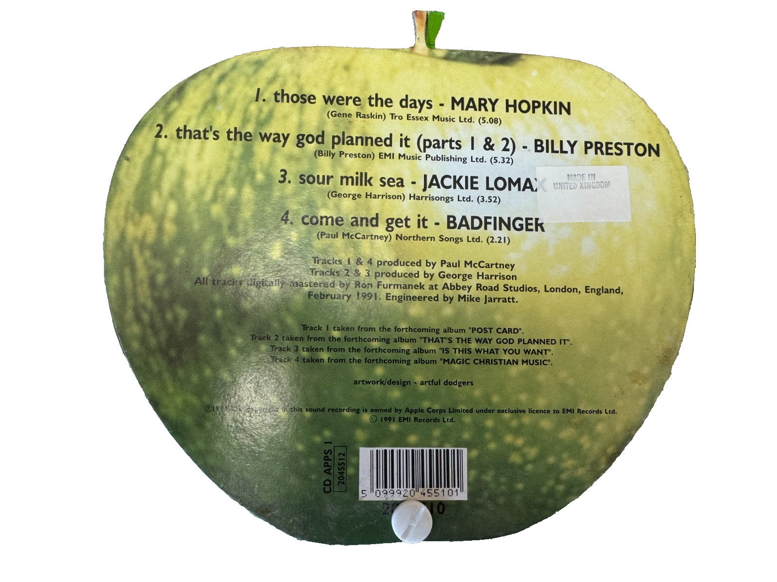 The Apple Records CD EP UK Apple CD APPS 1 NEW includes Badfinger NEW
