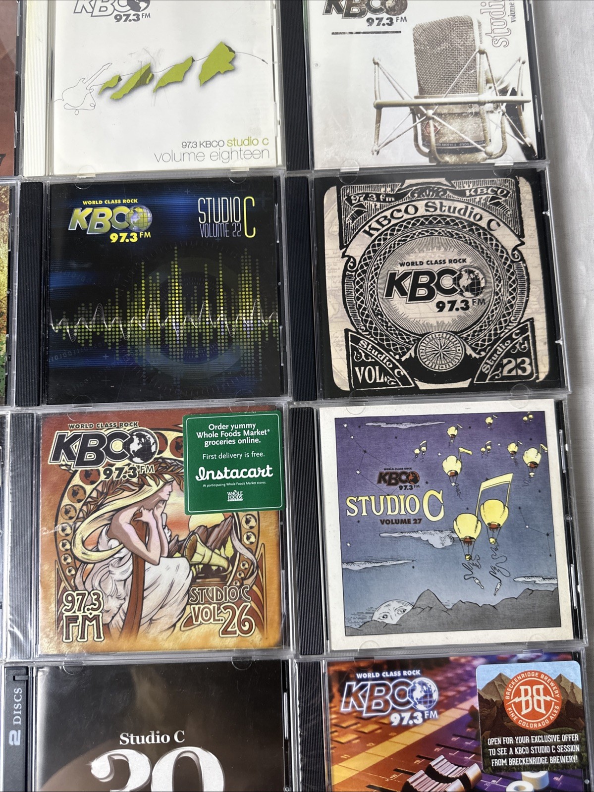 KBCO Studio C Lot Of 22 CDS Volumes 9-31 Plus Sampler Missing Volume 11 & 14 VGC