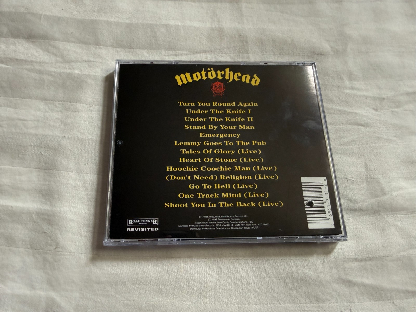 Motorhead - Meltdown CD 1992 Roadrunner Live Unreleased 70s Metal Lemmy OOP RARE