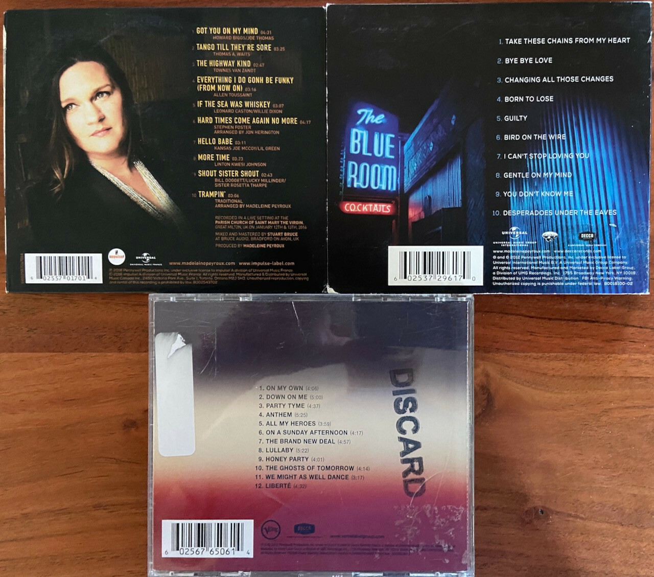 Madeleine Peyroux - 3 CDs - The Blue Room + Secular Hymns + Anthem