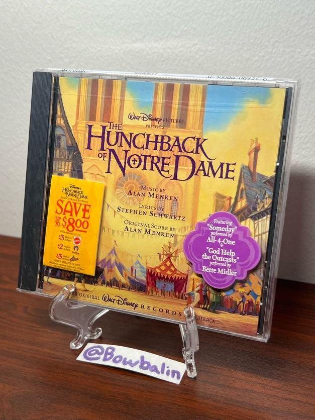 Hunchback of Notre Dame Soundtrack CD 1996 Disney Alan Menken Bette Midler - NEW