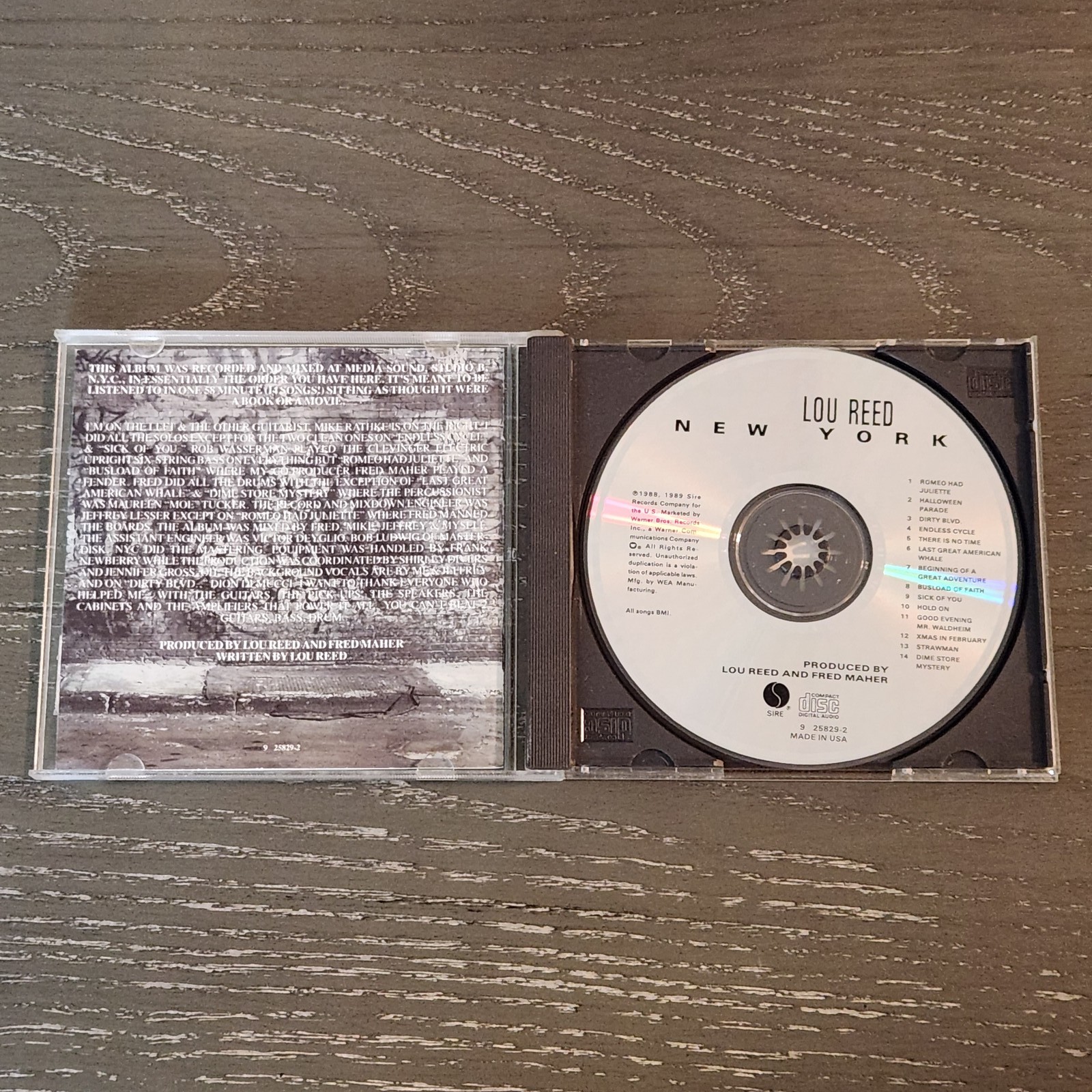 Lou Reed New York (CD, 1989)