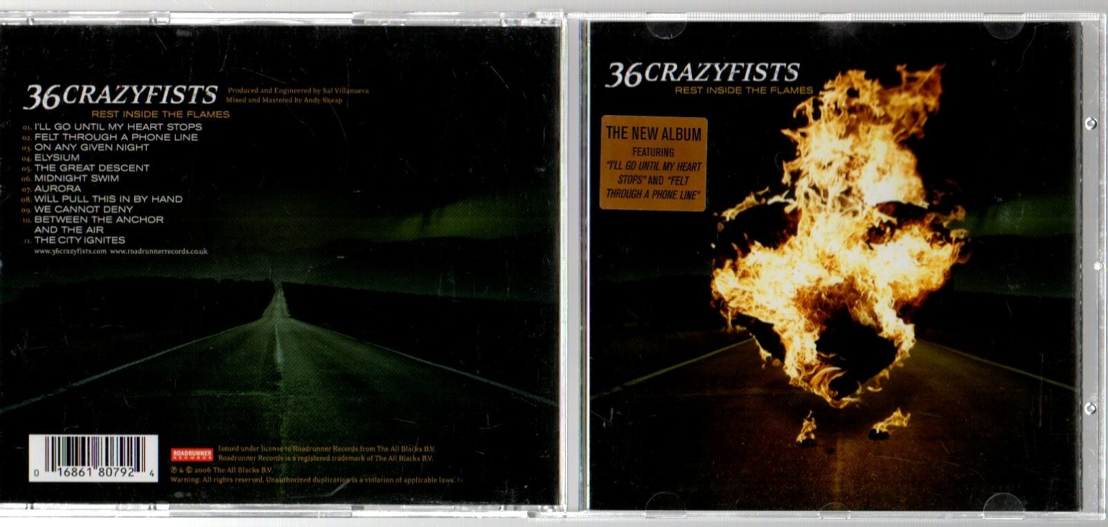 Rest Inside the Flames by 36 Crazyfists (CD, 2006)