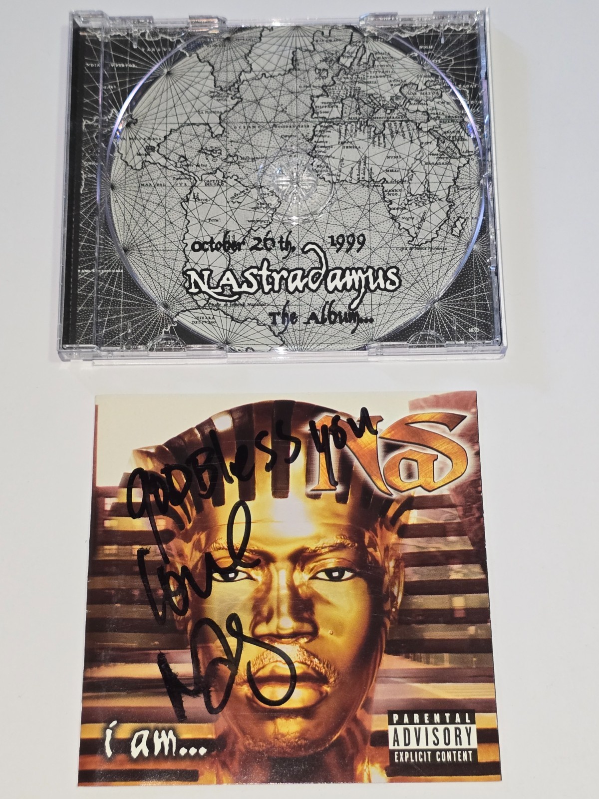 NAS SIGNED I AM CD INSERT 1999 RAP HIPHOP COLUMBIA RECORDS NO DISC 90S NYC NY