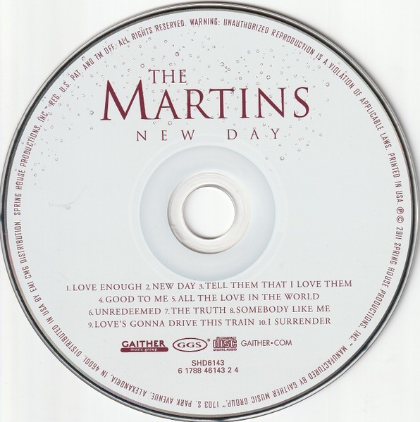 The Martins - New Day **Southern Gospel*** CD
