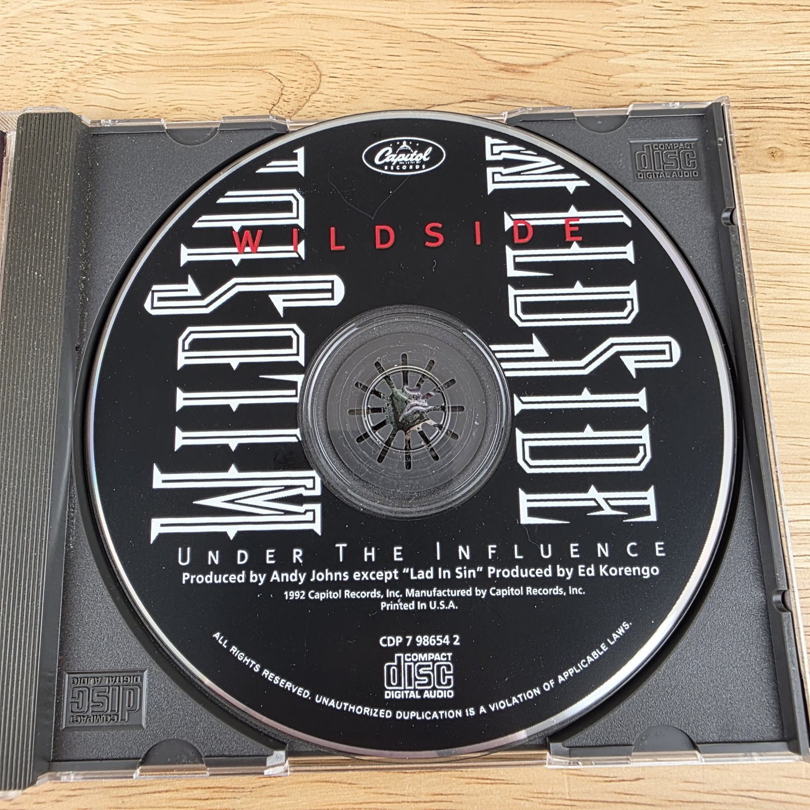 Under the Influence by Wildside (CD,1992) Capitol/EMI Records Hard Rock