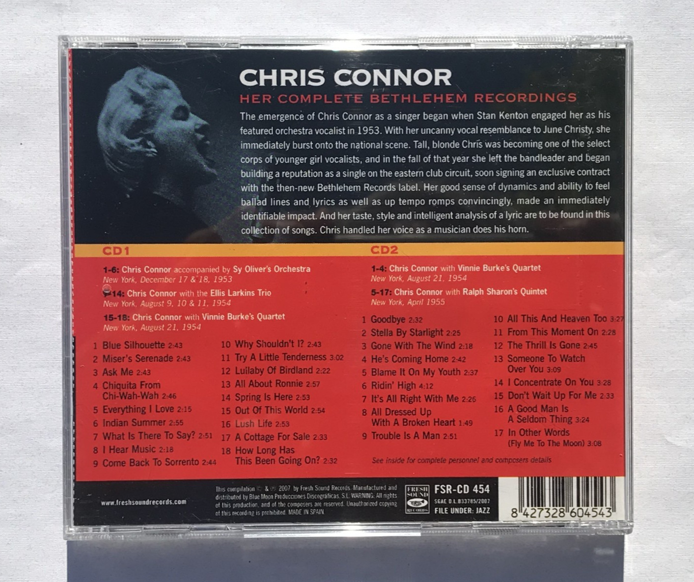 Chris Connor – Her Complete Bethlehem Recordings (2 CD Set) ☆NEAR MINT DISCS☆
