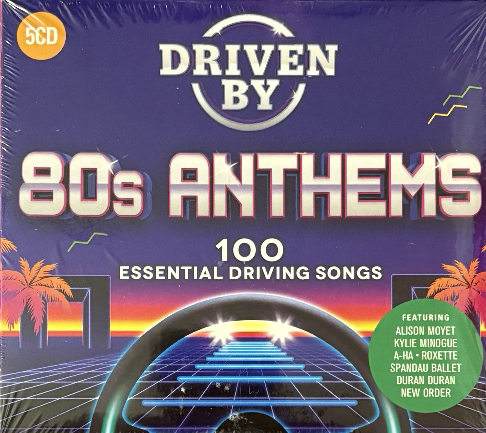 VARIOUS ARTISTS "DRIVEN BY 80S ANTHEMS" BRAND NEW ORIGINAL 2019 UK 5CD ALBUM