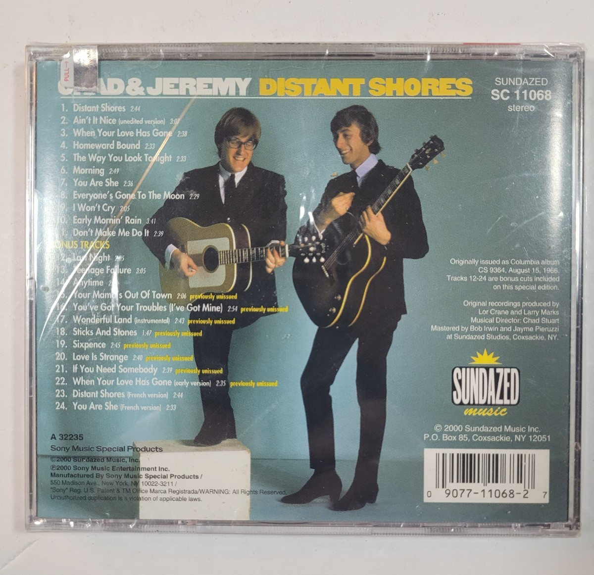 CHAD & JEREMY - DISTANT SHORES (1966) - CD - 2000 - EXPANDED EDITION -NEW SEALED