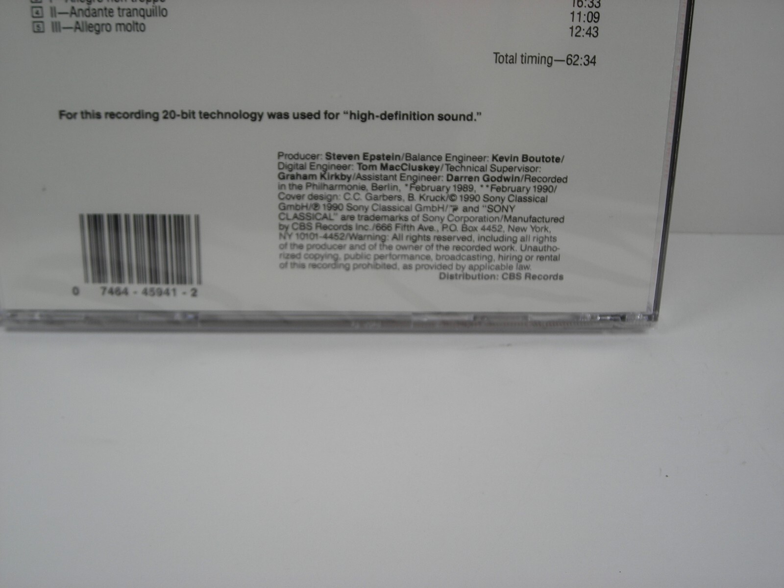 BARTOK Violin Concertos 1 & 2 ZUBIN MEHTA MIDORI CD 1990 Sony New Sealed