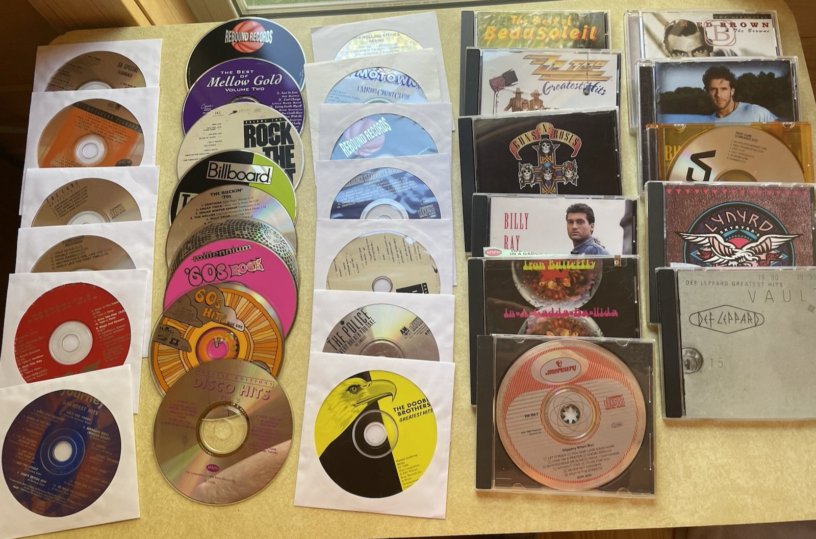 Lot of 33 Rock CDS Mixed Artists - Bulk Lot of 33 Rock & COUNTRY CDS