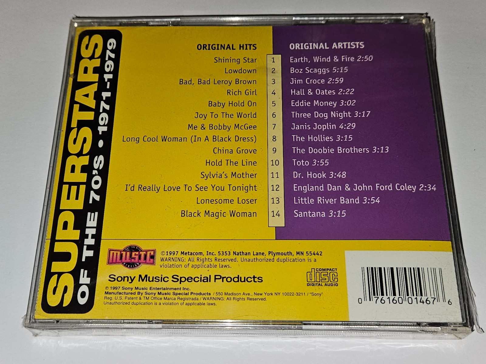 Superstars of the 70's 1971-1979 CD 14 Songs Santana/Eddie Money+ *NEW/SEALED*