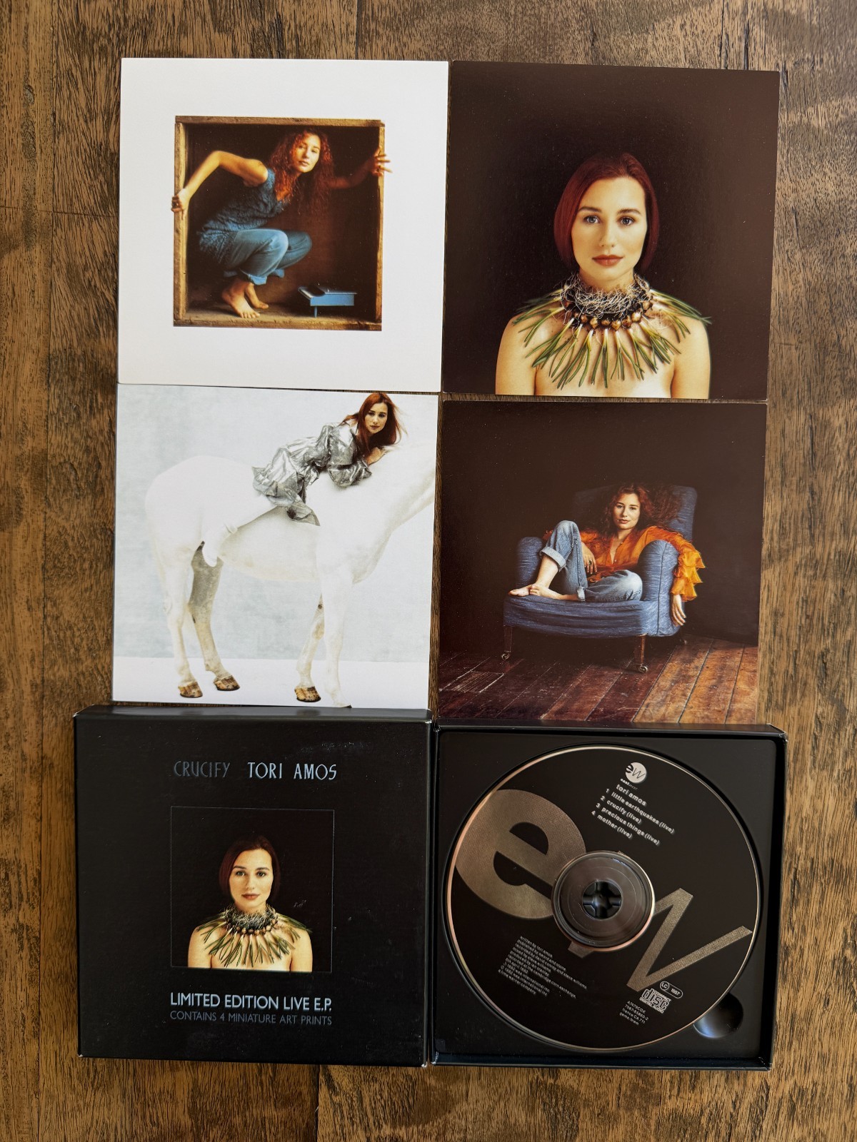 TORI AMOS Crucify Limited Edition 1992 UK LIVE CD + 4 Prints Box Set NM