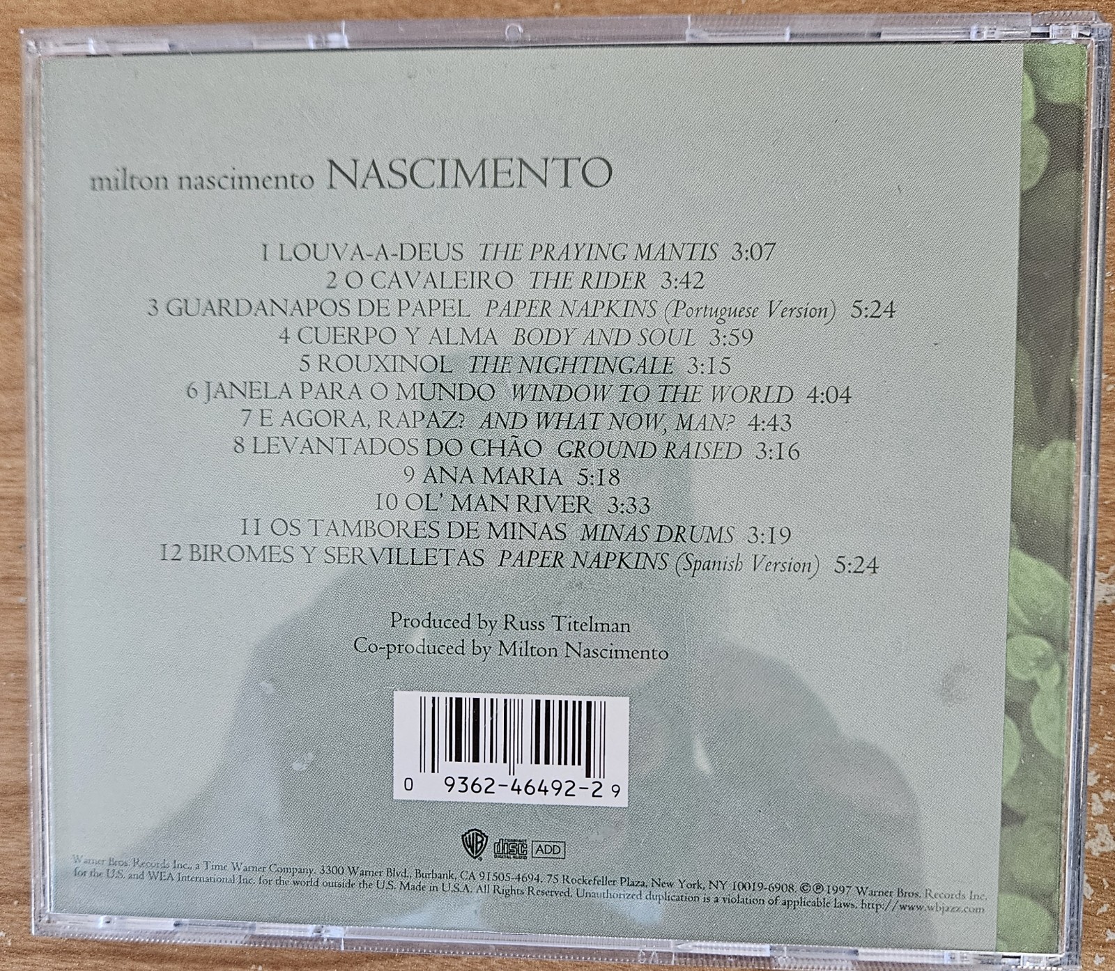 Nascimento by Nascimento, Milton (CD, 1997 Warner Bros. 9 46492-2)