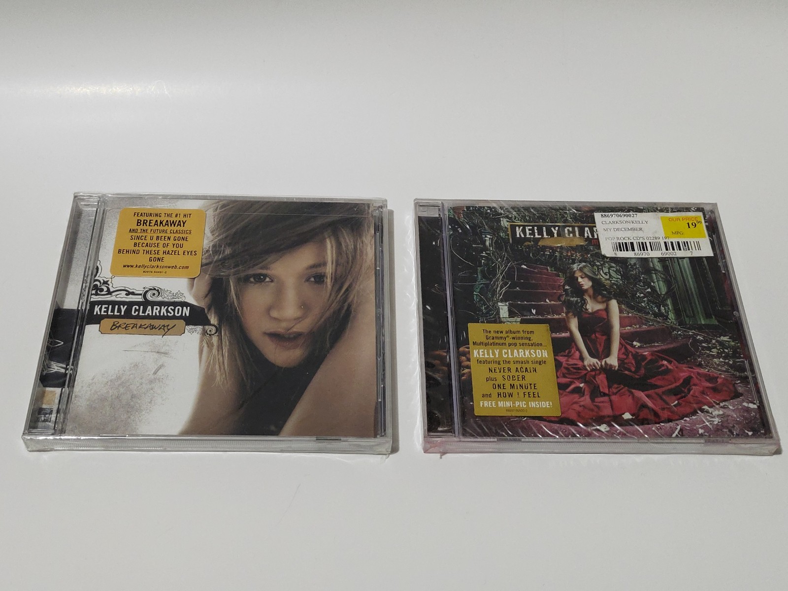 Kelly Clarkson (2 CD lot): My December, Breakaway, new, sealed