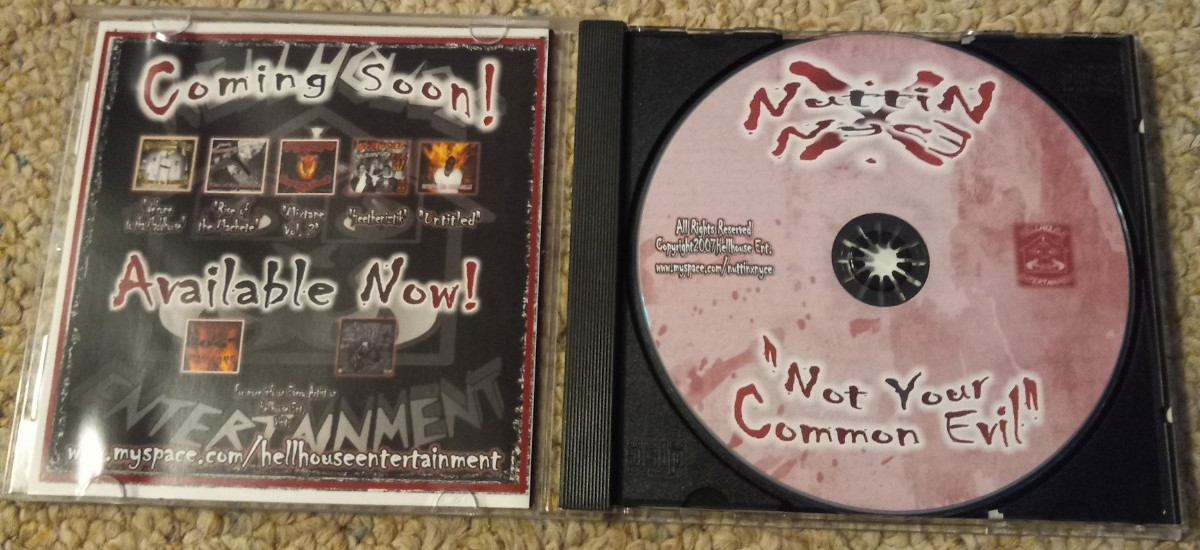 Rare Early 2000's! NuttinXNyce - Not Your Common Evil Rap CD - ICP/TWIZTID/Y2K