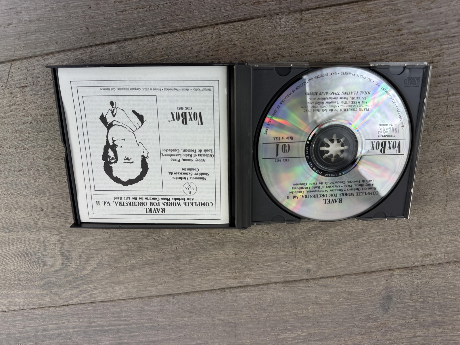 Ravel 2 CD VoxBox Complete Works For Orchestra Vol II Classical Orange Cover