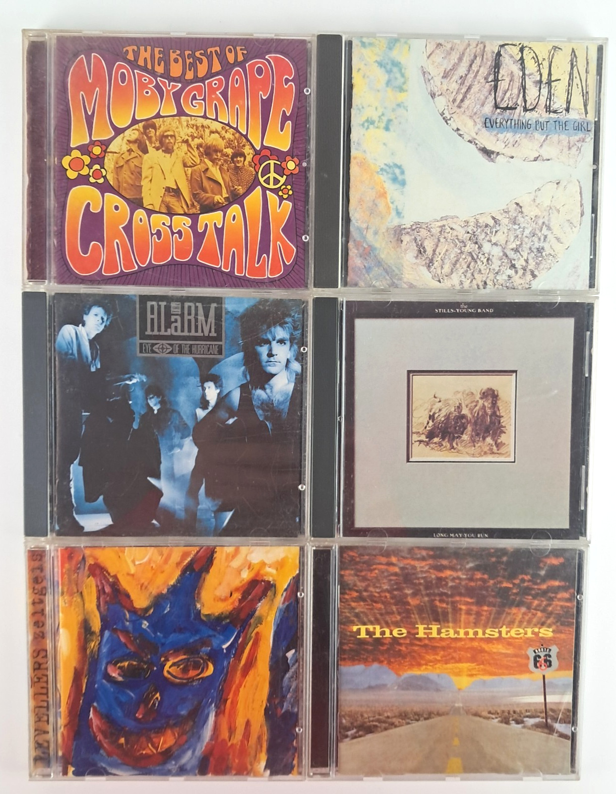 Rock CD Bundle Albums X 6 Alarm E.B.T.G. Moby Grape The Alarm Levellers VG+