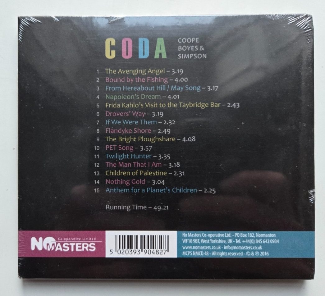 Coope, Boyes & Simpson : Coda - a concluding event - CD NEW & SEALED