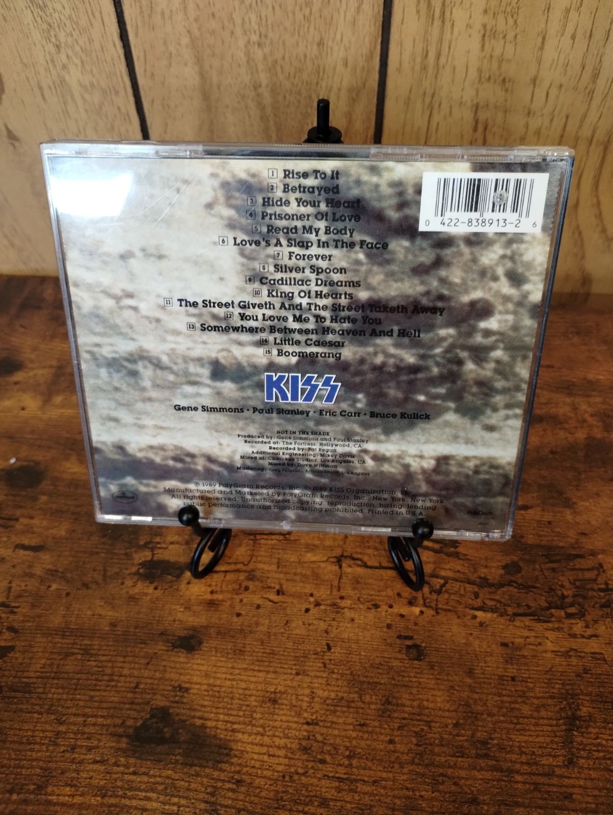 KISS Hot In The Shade CD 1989 Mercury Original Pressing Promo Hole