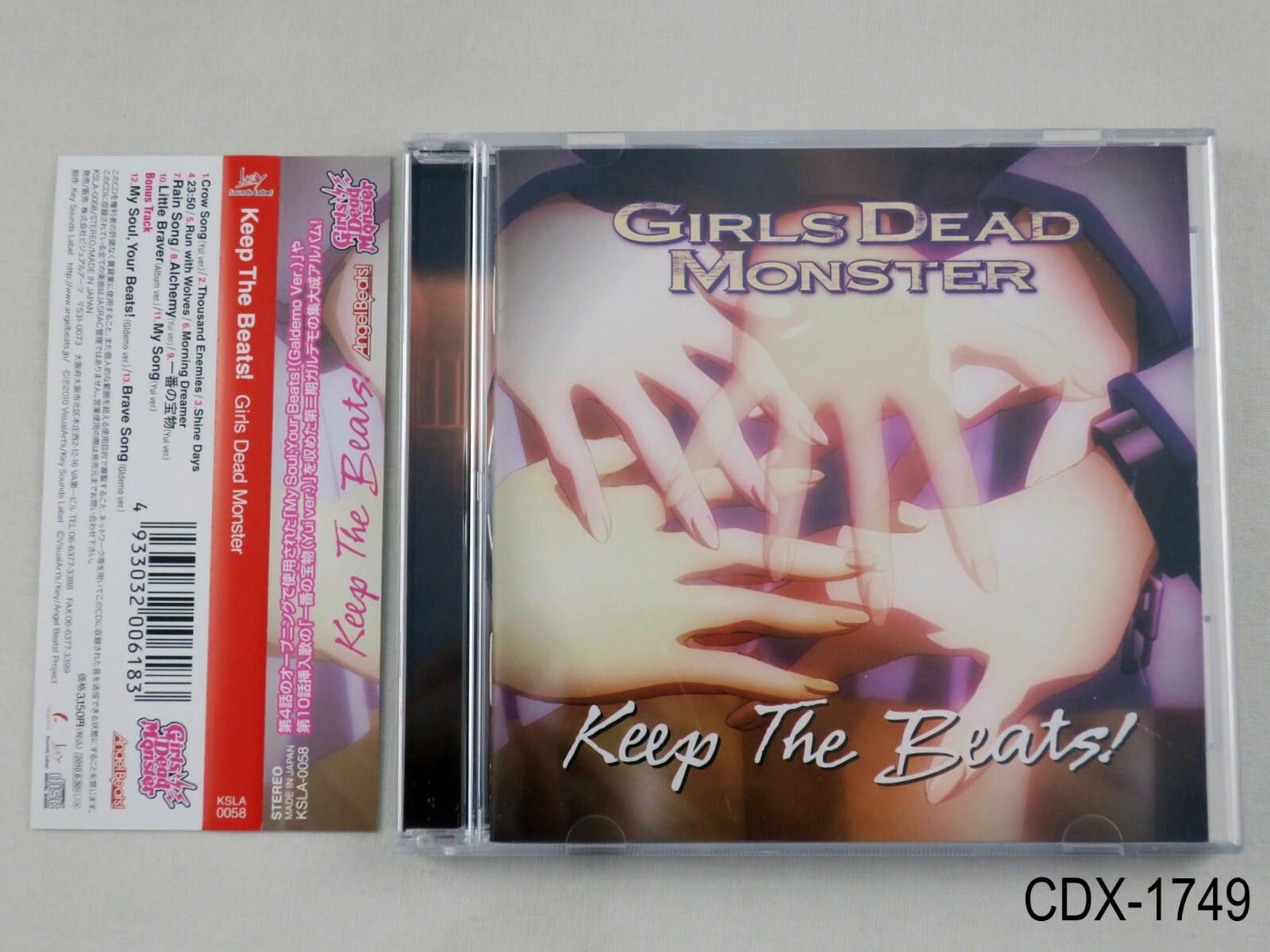 Girls Dead Monster Keep the Beats Angel Beats Lia Japanese Import CD US Seller