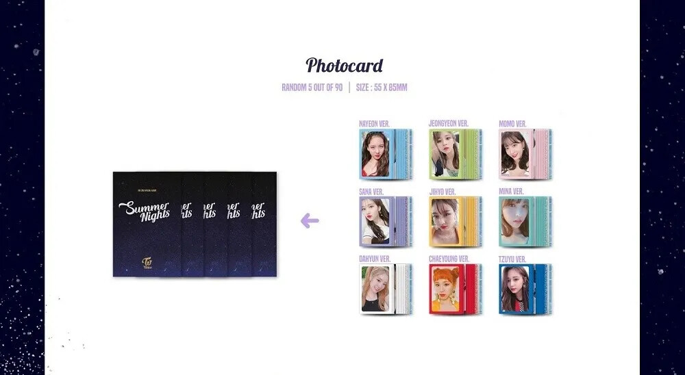 TWICE Summer Special 2nd Album [Summer Nights] CD+P.Book+8p Card+Lyrics Poster