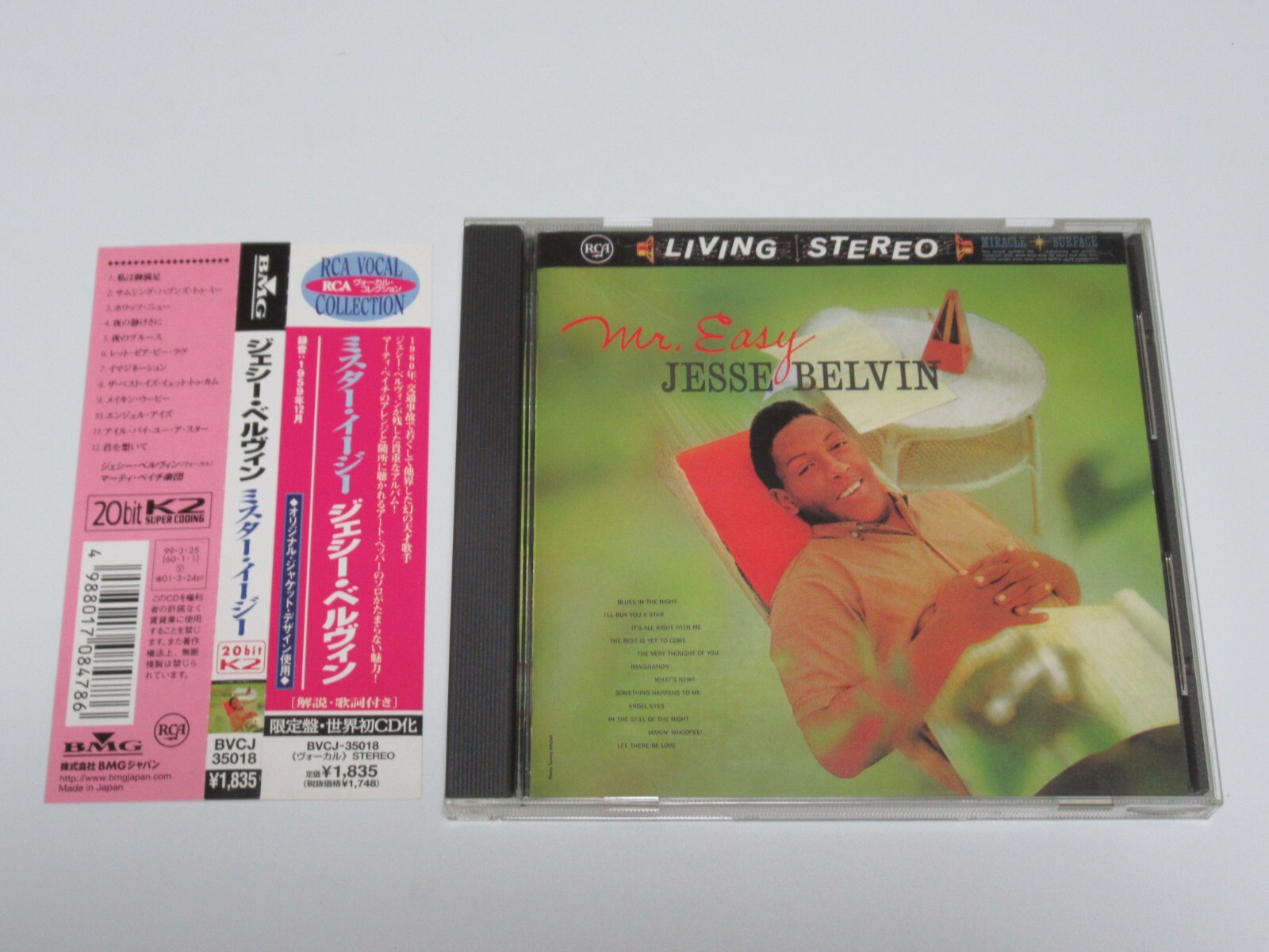 JESSE BELVIN MR. EASY JAPAN CD BVCJ-35018 w/OBI