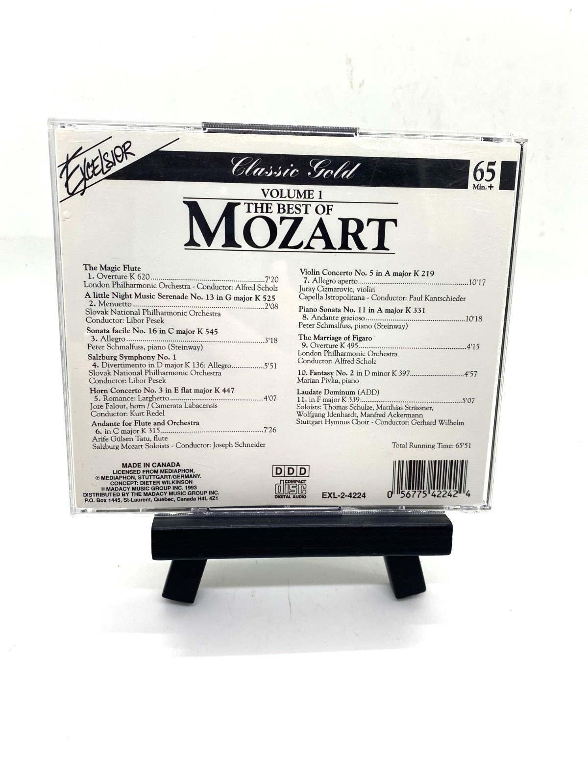 Mozart Best of Vol 1 (CD) Excelsior Classic Gold 65min