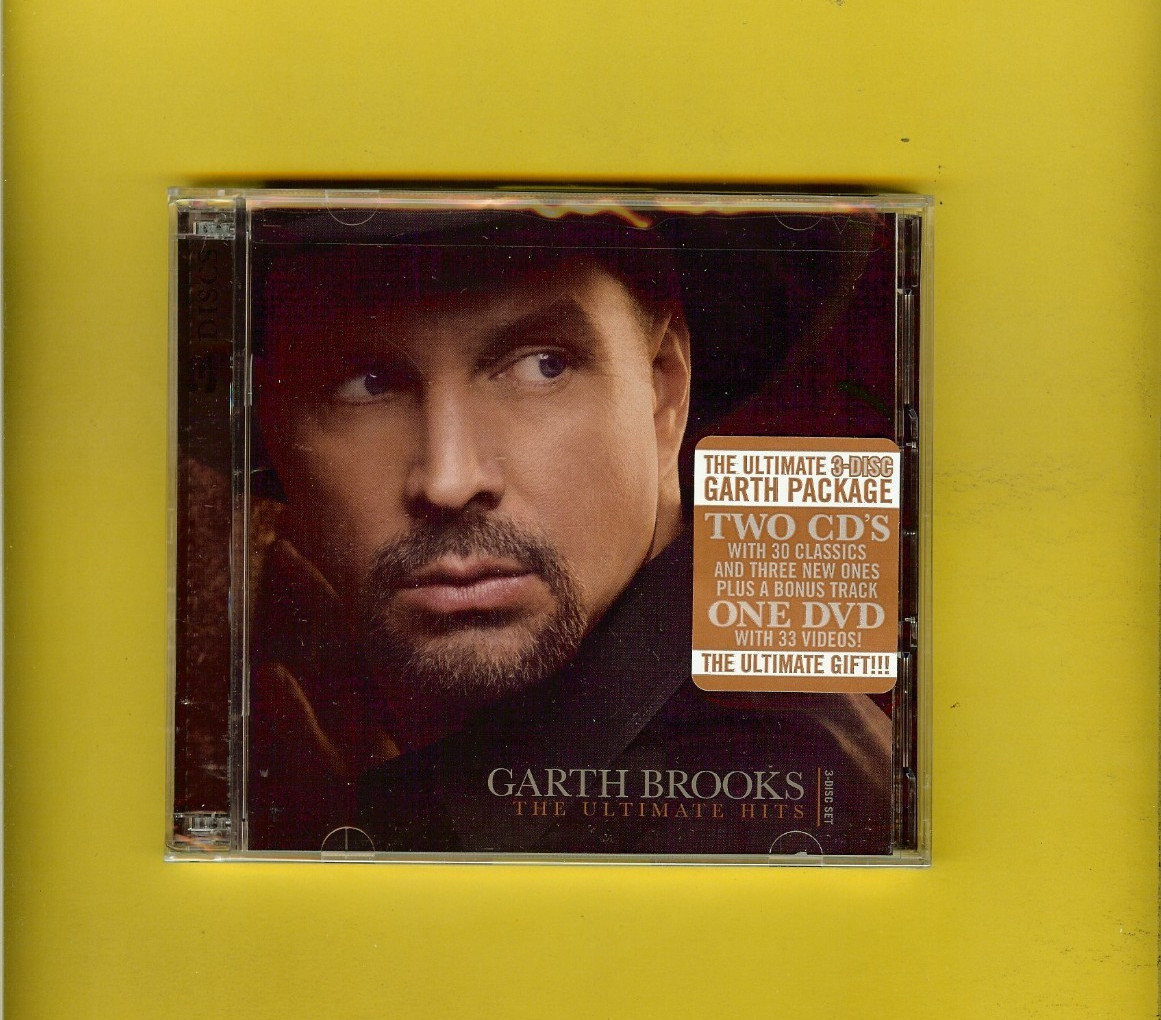 GARTH BROOKS -The Ultimate Hits - 3 Disc Set (2 CDs & 1 DVD) SEALED -FREE SHIP