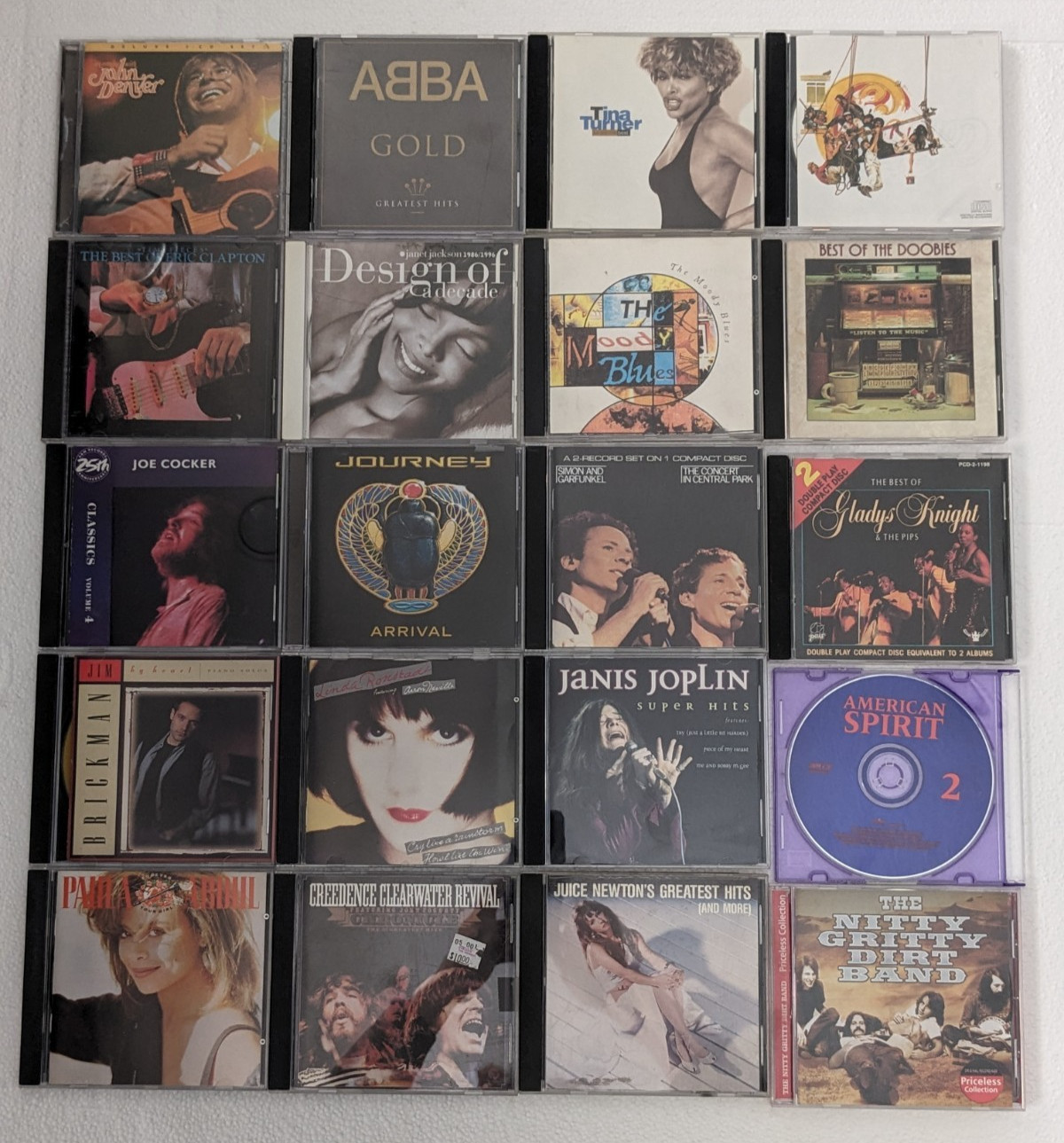 Lot of 39 Music CDs - 1970s & 1980s Rock, Chicago, Tina Turner, Janis Joplin