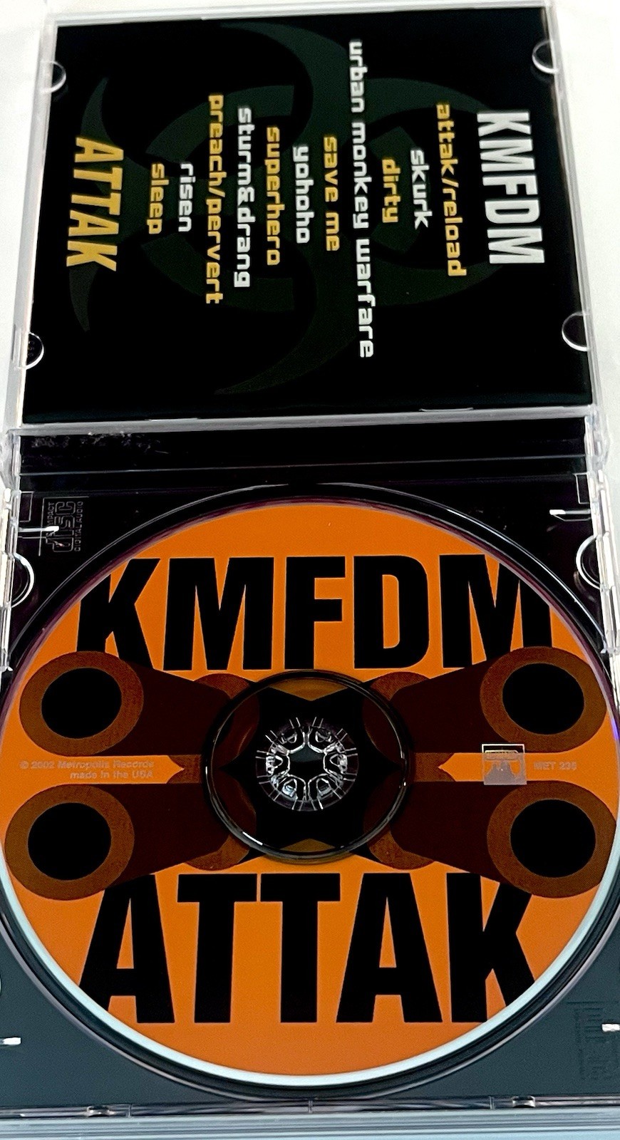 KMFDM Attak CD 2002 Metropolis MET 235 Original US Release