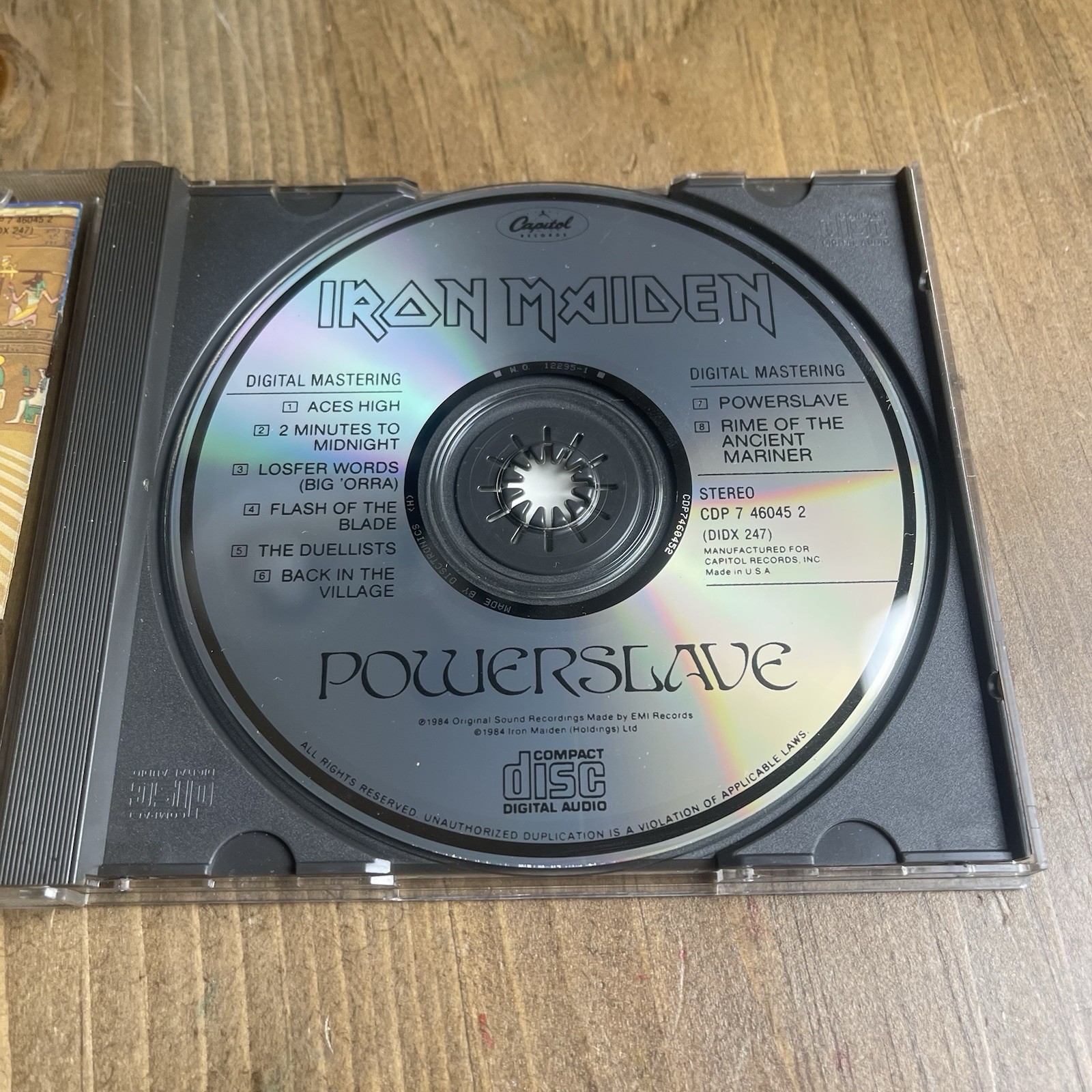 Iron Maiden - Powerslave (1984) CD, Original Mastering Capitol CDP 7 46045 2