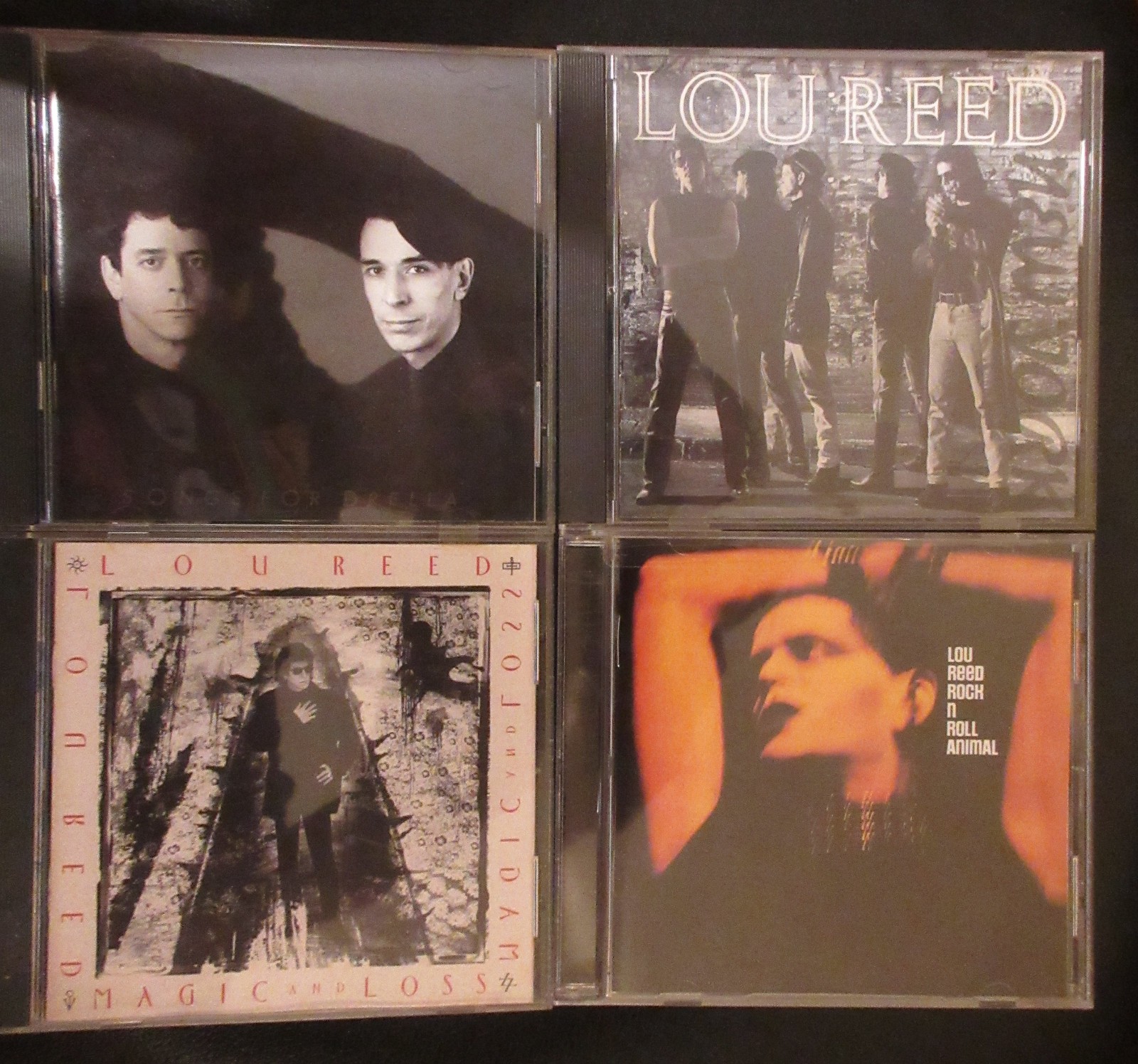 LOU REED 4 CD LOT DRELLA,MAGIC AND LOSS,NEW YORK,ROCK N ROLL ANIMAL LIKE NEW!