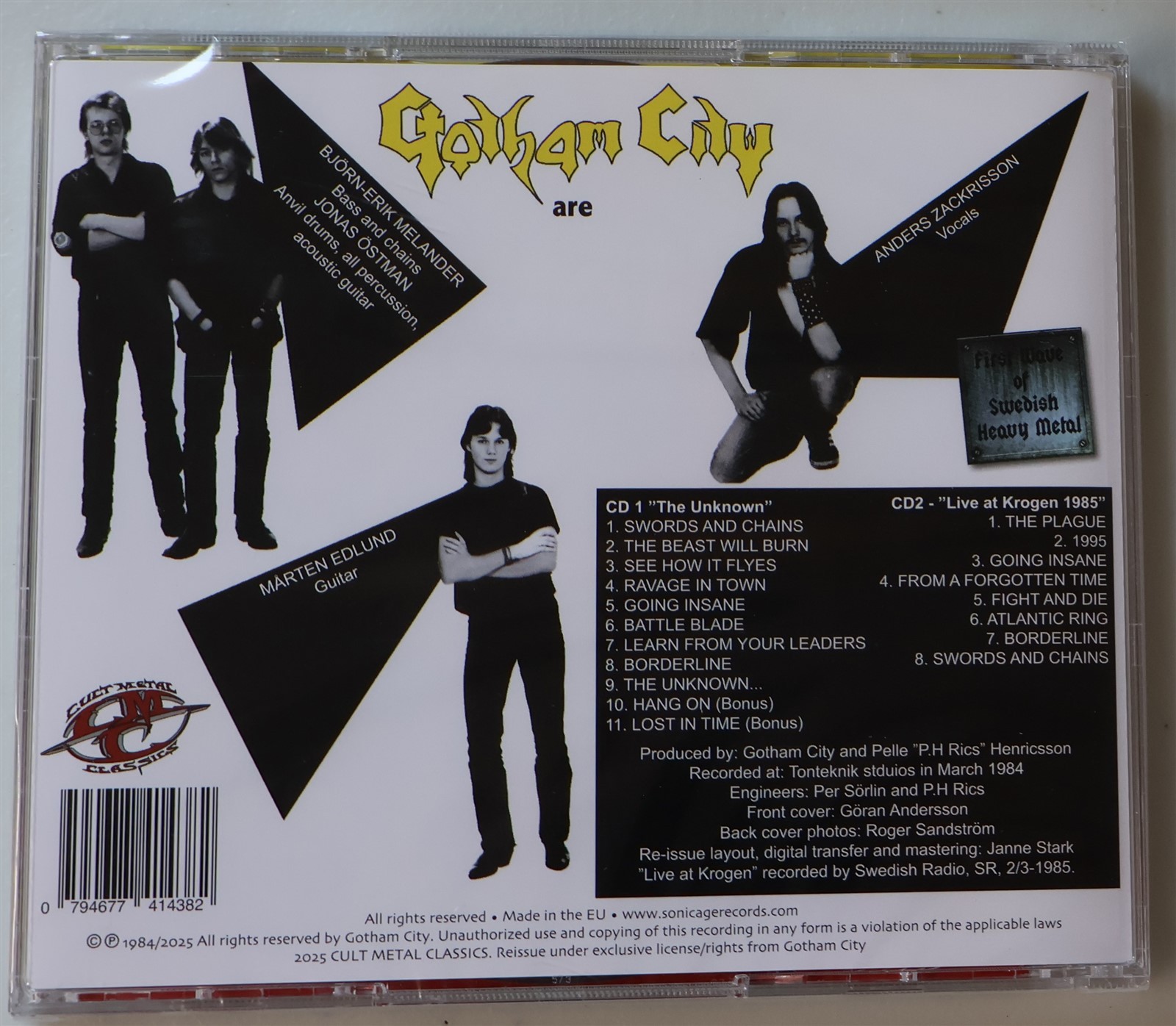 Gotham City The Unknown 2 CD new official reissue Cult Metal Classics