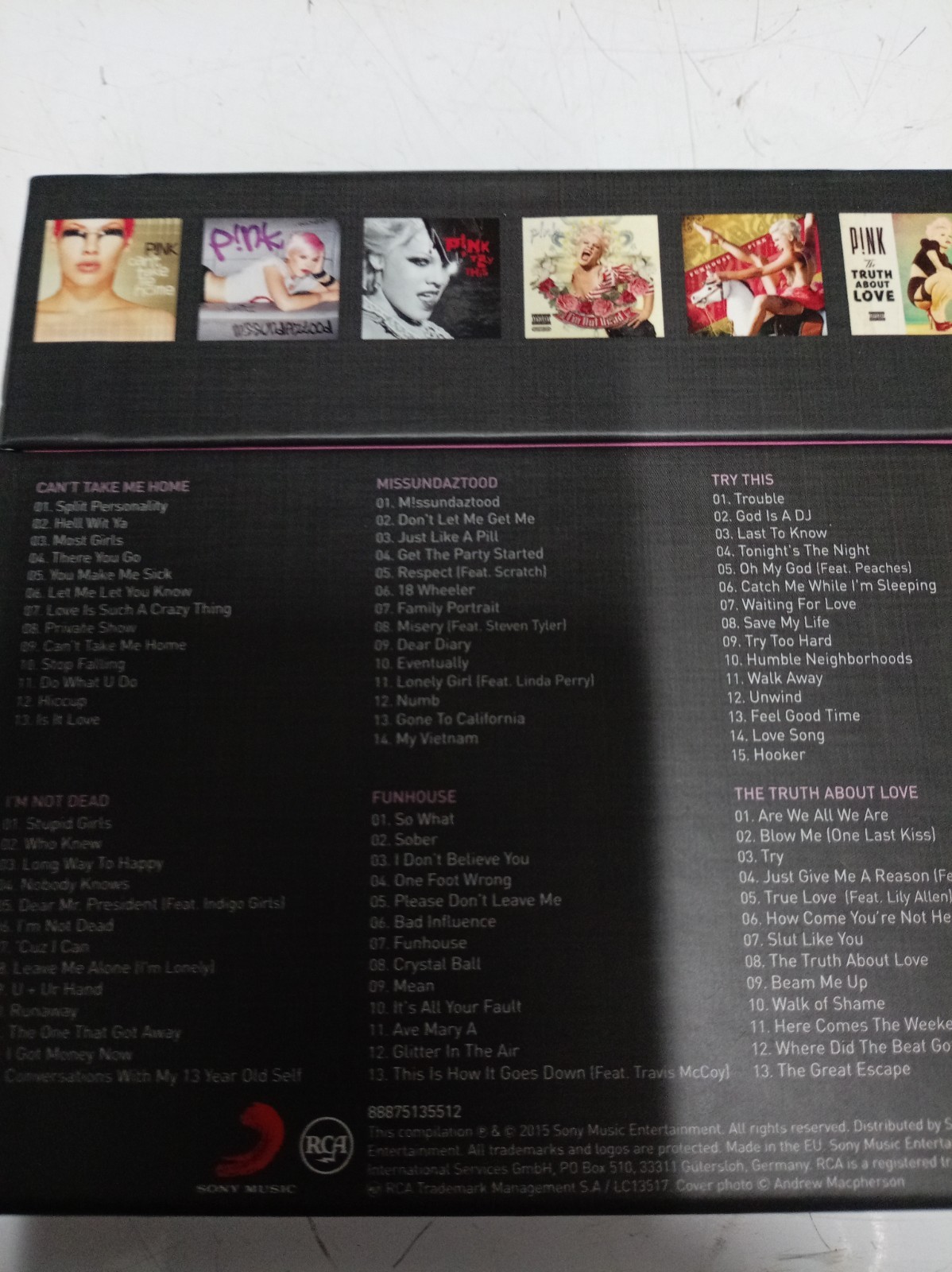 P!NK THE ALBUMS SO FAR!!! 6 CD Set Sony Music 2015